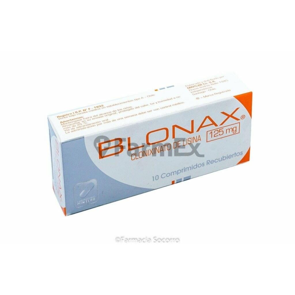 Blonax 125 mg x 10 comprimidos Farmex-MiaHealth-Persistente